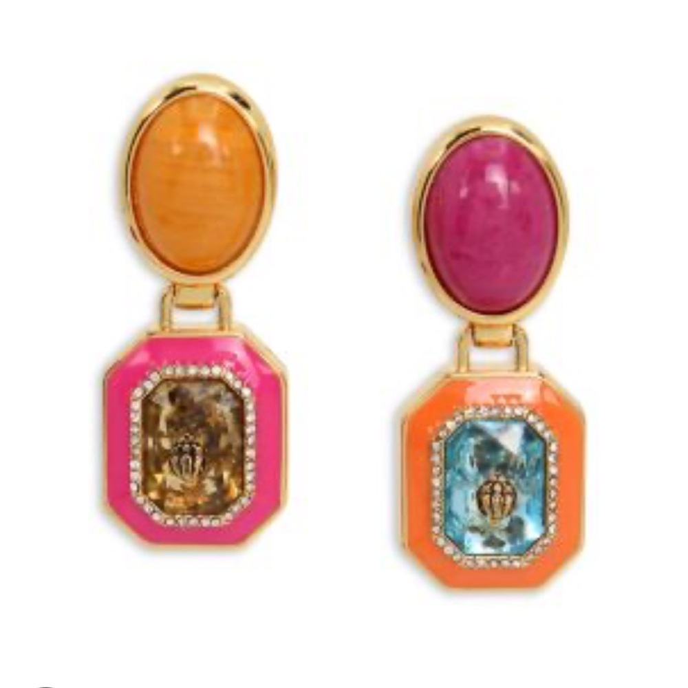 Kurt Geiger London Enamel Stone Drop Earrings